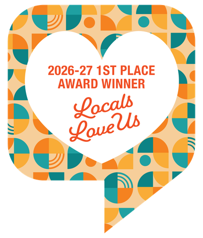 Locals Love Us 2026–27 1st place award winner badge
